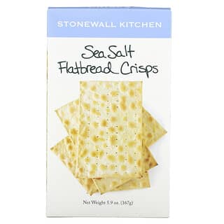 Stonewall Kitchen, Bocadillos de pan plano sin levadura con sal marina, 167 g (5,9 oz)