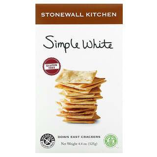 Stonewall Kitchen, Down East Crackers, Gluten Free, Simple White, 4.4 oz (125 g)