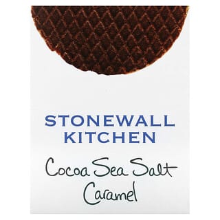 Stonewall Kitchen, Galleta waffle, Caramelo de cacao y sal marina, 8 galletas waffle holandesas, 32 g (1,1 oz) cada una