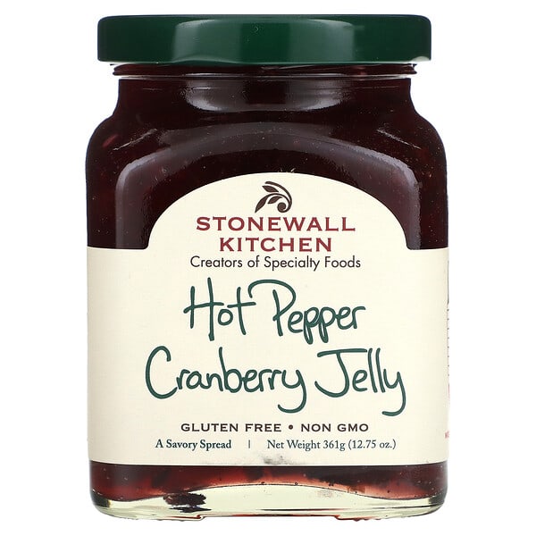 Stonewall Kitchen, 매운 고추 크랜베리 젤리, 중간 맛, 361g(12.75oz)
