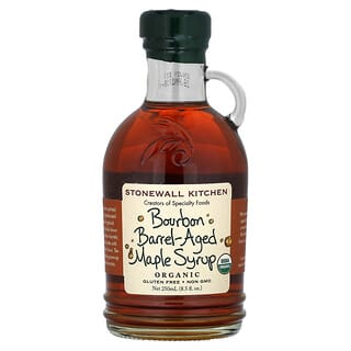 Stonewall Kitchen, Bourbon orgánico jarabe de arce añejado en barril`` 250 ml (8,5 oz. Líq.)