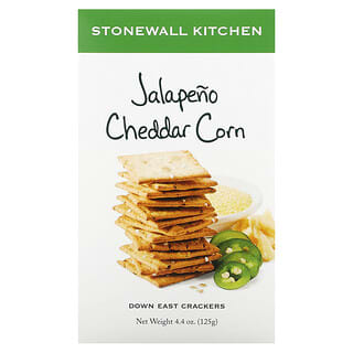 Stonewall Kitchen, Down East Crackers, Jalapeño Cheddar Corn, 4.4 oz (125 g)