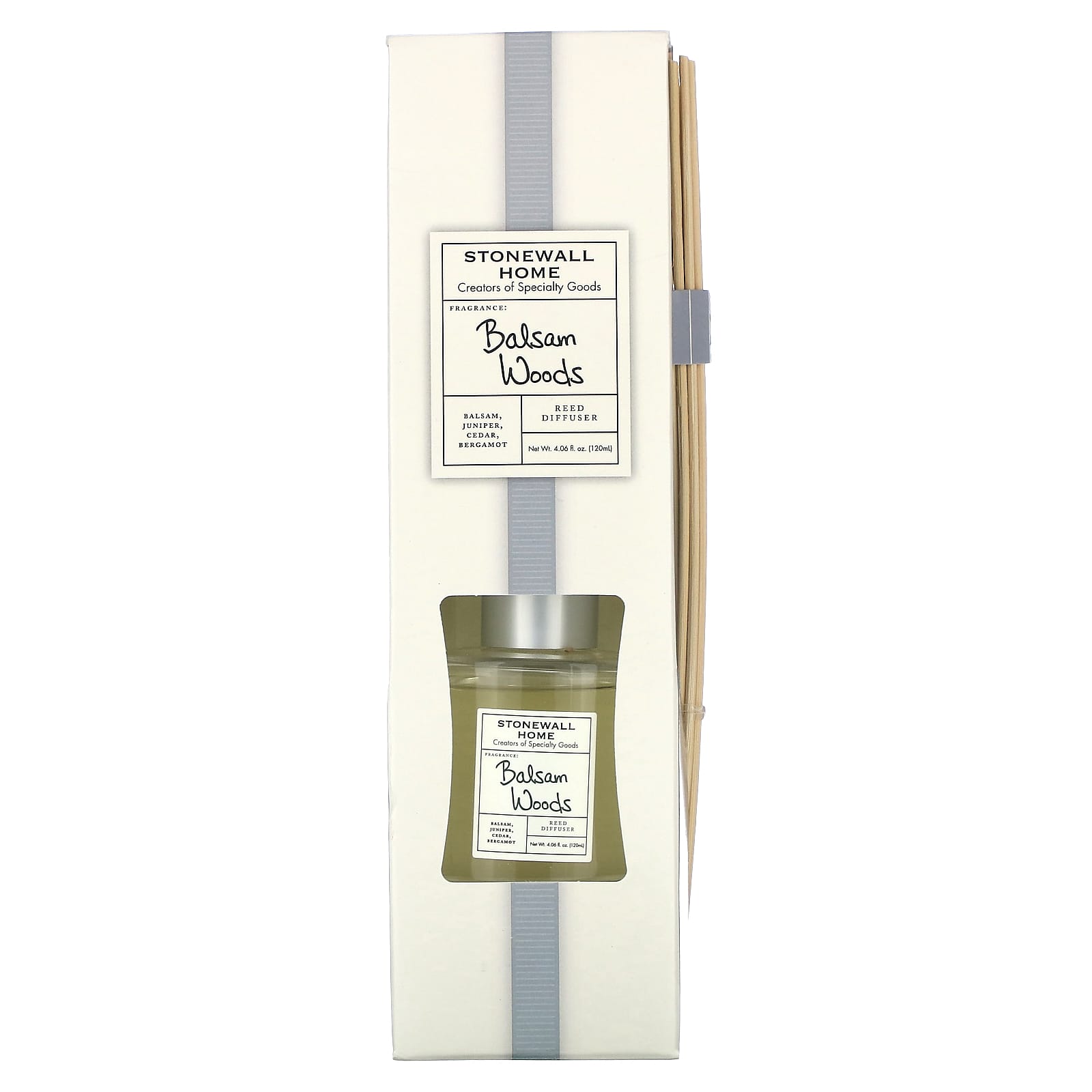 Stonewall Kitchen, Stonewall Home Reed Diffuser, Balsam Woods, 4.06 fl