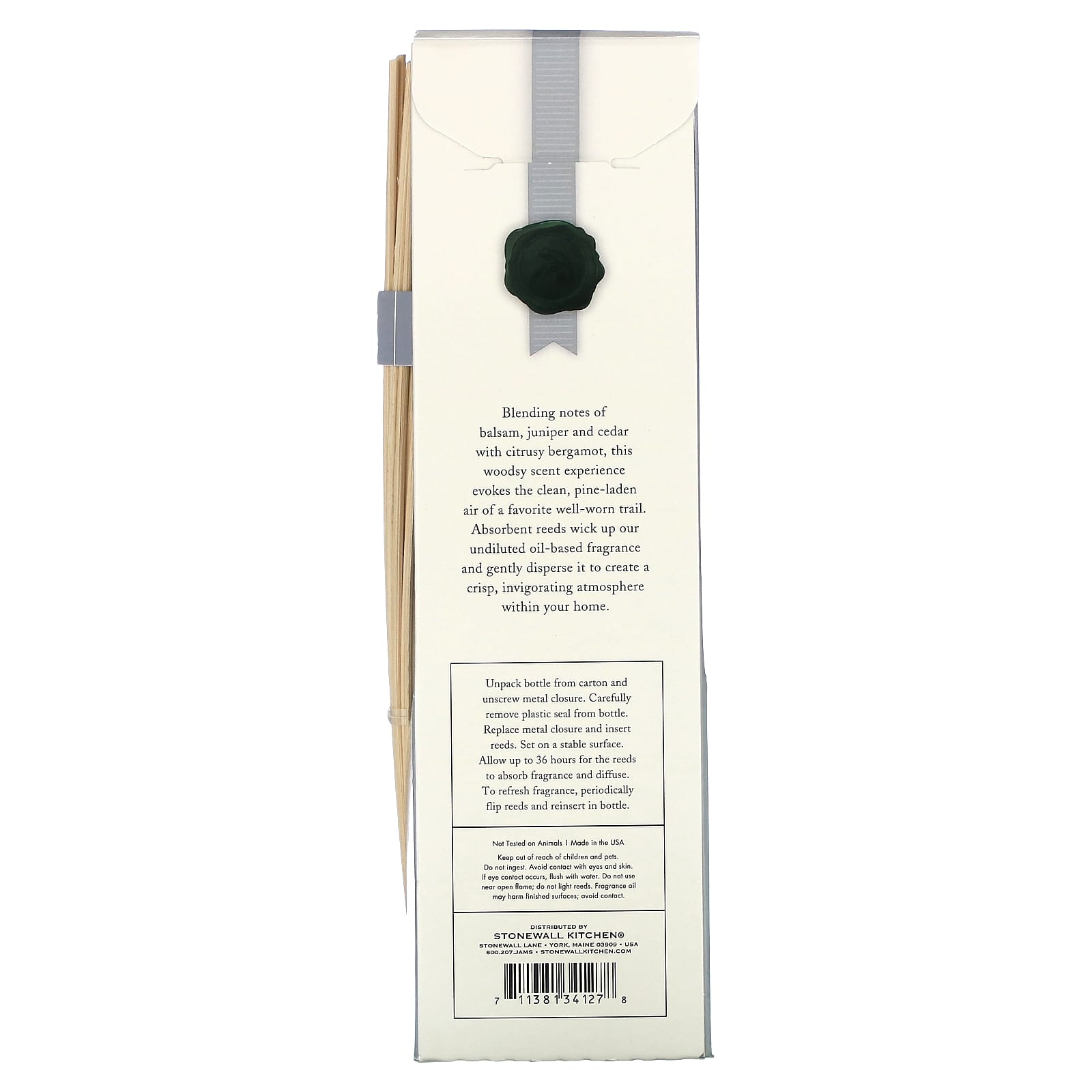 Stonewall Kitchen, Stonewall Home Reed Diffuser, Balsam Woods, 4.06 fl