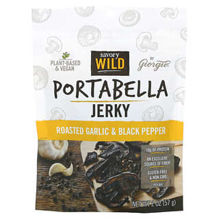 Savory Wild, Portabella Jerky, Roasted Garlic & Black Pepper, 2 oz (57 g)
