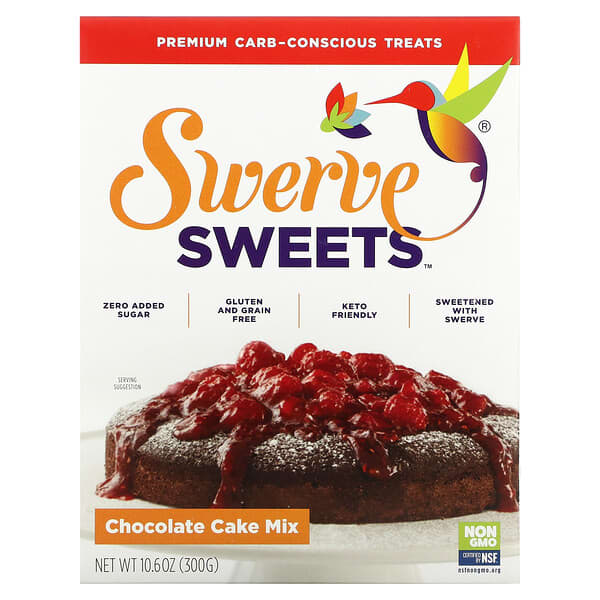 Swerve, スウィーツ、チョコレートケーキミックス、10.6 oz (300 g)