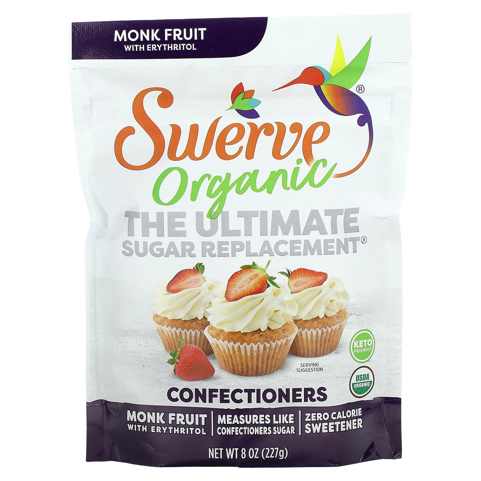 Swerve, Organic Monk Fruit With Erythritol, 8 oz (227 g)