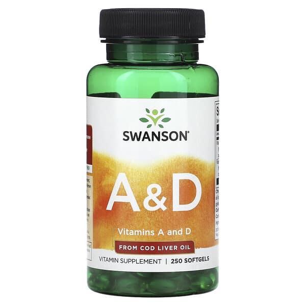 Swanson, Vitamins A and D, 250 Softgels