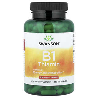 Swanson, Vitamin B1 Thiamin, 100 mg, 250 Capsules