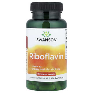Swanson, Riboflavina, 100 mg, 100 cápsulas