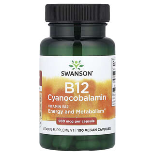 Swanson, Vitamine B12, 500 µg, 100 capsules