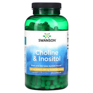 Swanson, Colina e inositol, 250 mg, 250 cápsulas