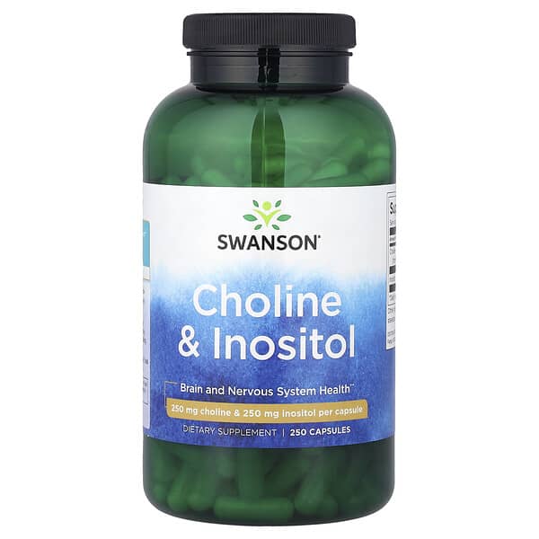 Swanson Vitamins, Cholin og inositol, 250 kapsler