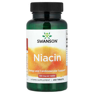 Swanson Vitamins, ниацин, 100 мг, 250 таблеток