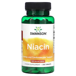 Swanson, Niacina, 100 mg, 250 Comprimidos
