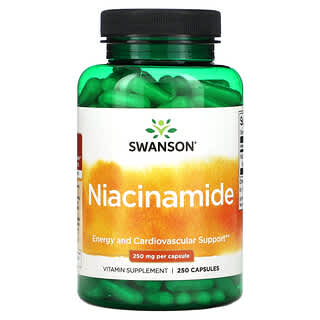Swanson, Niacinamida, 250 mg, 250 cápsulas