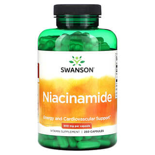 Swanson, Niacinamida, 500 mg, 250 cápsulas