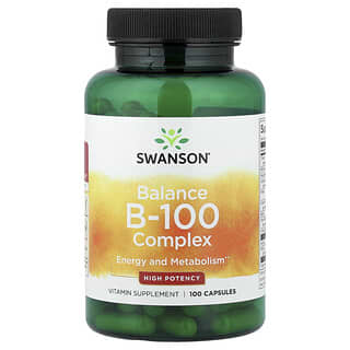 Swanson, Balance B-100 Complex, высокая эффективность, 100 капсул