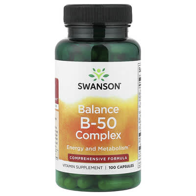 Swanson, Balanced B-50 Complex, 100 Capsules