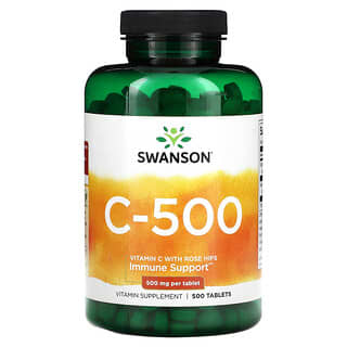 Swanson, C-500, 500 mg, 500 Tabletten