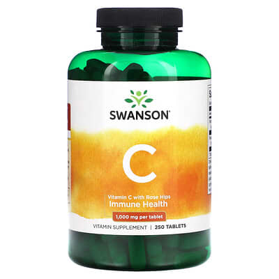 Swanson, Vitamin C with Rose Hips, 250 Tablets