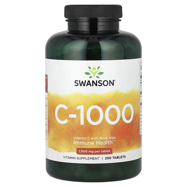 Swanson Vitamins, 로즈힙 함유 비타민C, 1,000mg, 250정