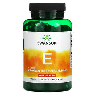 Swanson, Vitamina E, 400 UI, 250 Cápsulas Softgel