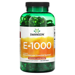 Swanson, E - 1.000, 1.000 UI (671,1 mg), 250 Cápsulas Softgel