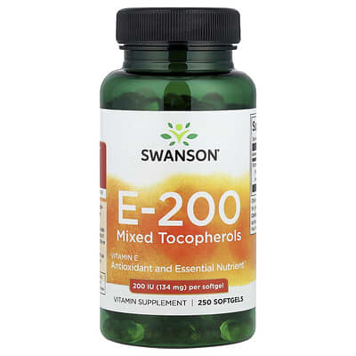 Swanson, E-200 Mixed Tocopherols, 134 mg (200 IU), 250 Softgels