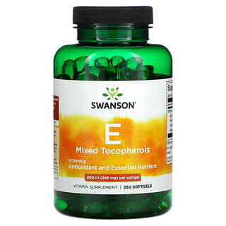 Swanson, Tocoferoles mixtos de vitamina E, 400 UI, 250 cápsulas blandas