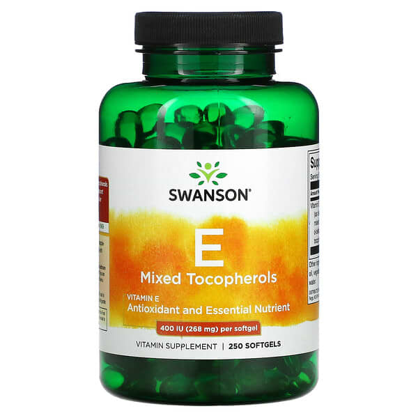 Swanson, Vitamin E Mixed Tocopherols, 400 IU (268 mg), 250 Softgels