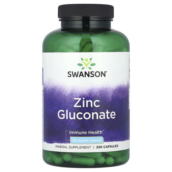 Zinc Gluconate, 50 mg, 250 Capsules