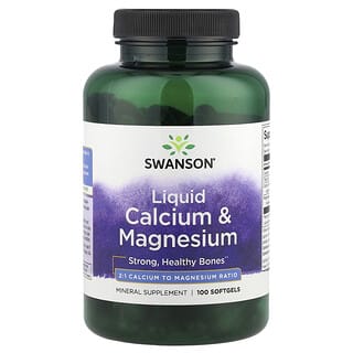 Swanson, Flüssiges Calcium und Magnesium, 100 Weichkapseln