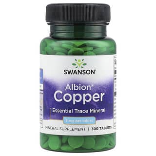 Swanson, Cobre Albion®, 2 mg, 300 comprimidos