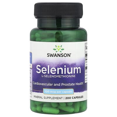 Swanson, Selenium, L-Selenomethionine, 100 mcg, 200 Capsules