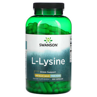 Swanson, L-賴氨酸，500 毫克，300 粒膠囊