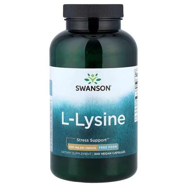 Swanson Vitamins, L-Lysine, 500 mg, 300 Vegan Capsules — product photo 1