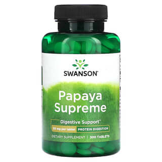 Swanson, Papaya Supreme , 50 mg , 300 Tablets