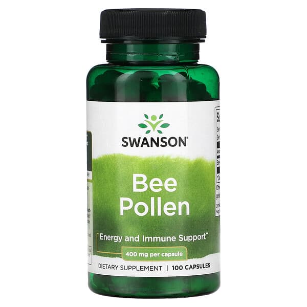 Swanson, Bee Pollen , 400 mg , 100 Capsules