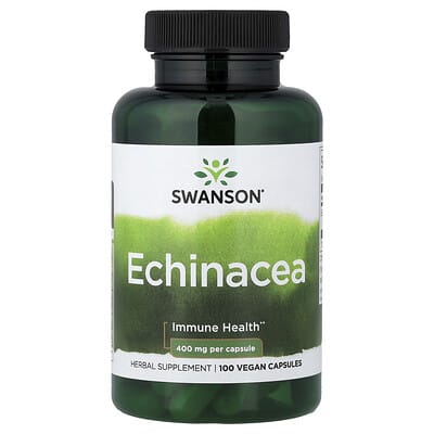 Swanson, Echinacea, 400 mg, 100 Vegan Capsules