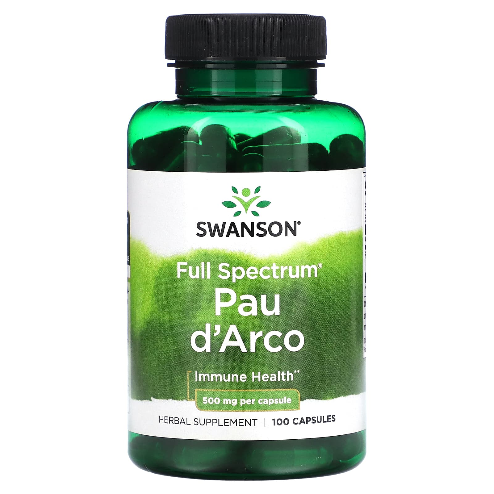 Swanson, Full Spectrum Pau d'Arco, 500 mg, 100 Capsules