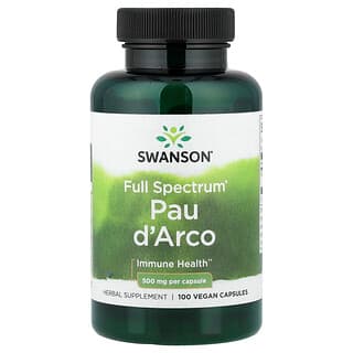 Swanson Vitamins, Full Spectrum® Pau d'Arco, 500 mg, 100 Vegan Capsules