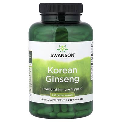 Swanson, Korean Ginseng, 300 Capsules (250 mg per capsule)
