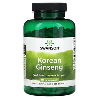 Swanson, Ginseng coreano, 250 mg, 300 cápsulas