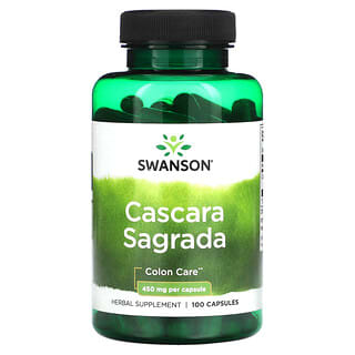 Swanson, Cascara sacrée, 450 mg, 100 capsules