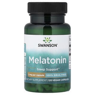 Swanson, Melatonină, 3 mg, 120 capsule