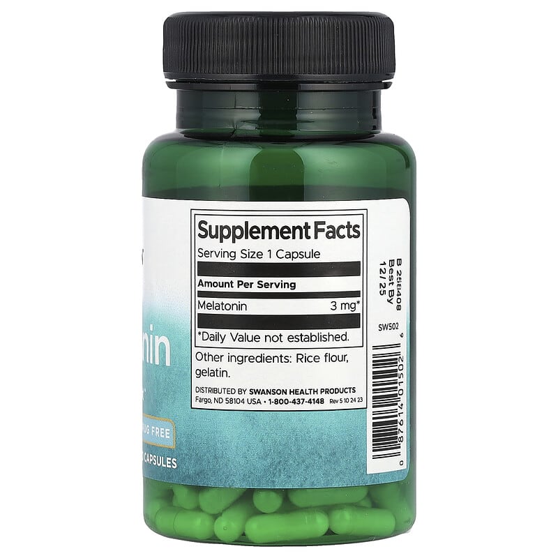 Swanson, Melatonin, 3 mg, 120 Capsules