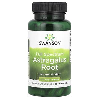 Swanson, Raiz de Espectro Completo de Astrágalo, 470 mg, 100 Cápsulas