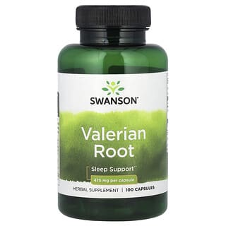 Swanson, Korzeń waleriany, 475 mg, 100 kapsułek