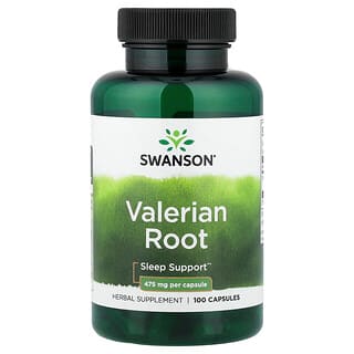 Swanson Vitamins, Valerian Root, 475 mg, 100 Capsules